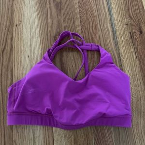Pink/purple sz8 lululemon cross back sports bra